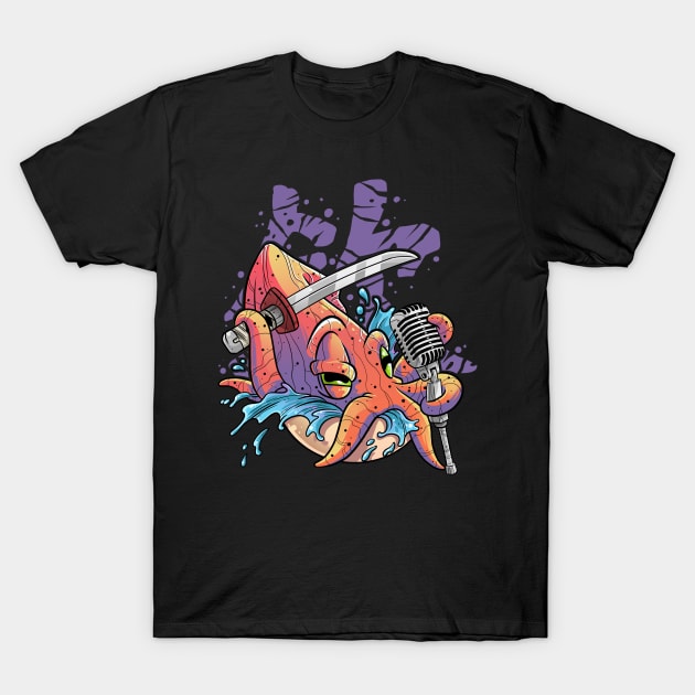 Squid samurai T-Shirt by Arkhan Store
